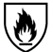 Piktogram skydd mot hetta och flamma.